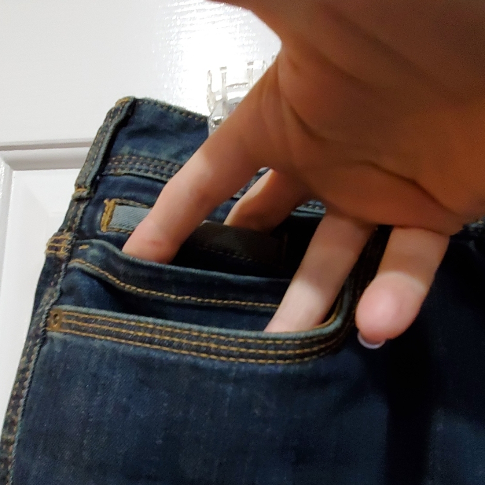 Carhartt Denim Cropped Blue Jeans 14 - Picture 3 of 6